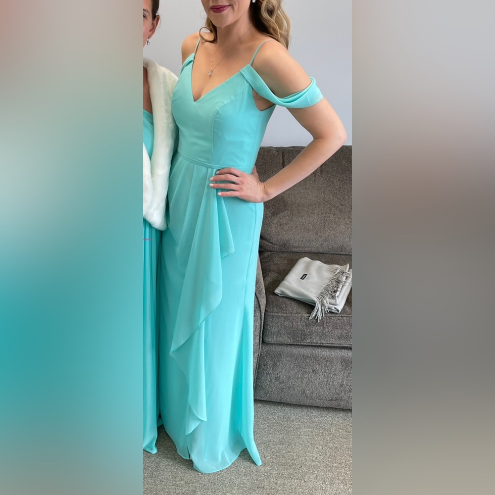 David’s Bridal Spa Chiffon Bridesmaids Dress Size 6